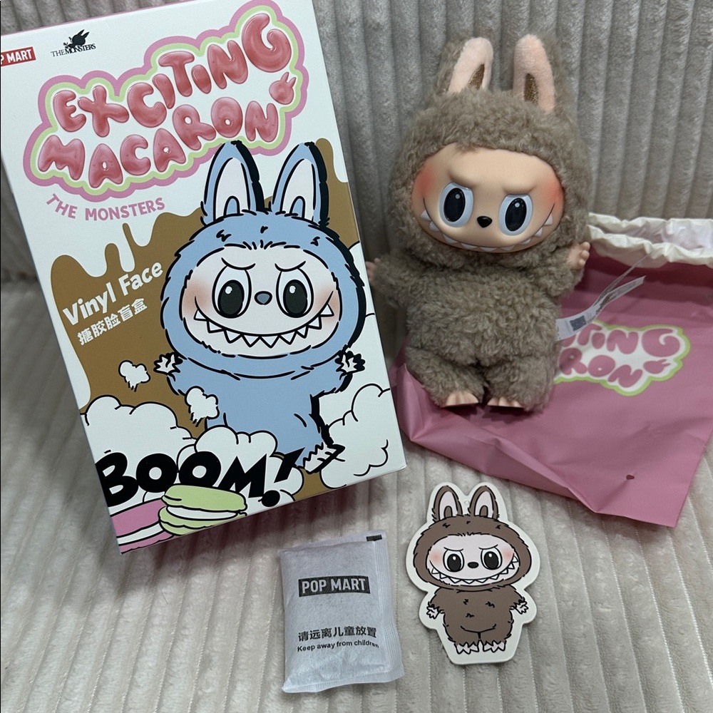 TOFFEE - Exciting Macaron -The Monsters Labubu.Brown.New.Verified.  Cute brown!